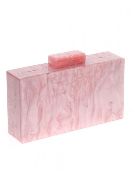 Bolso de fiesta nacarado rosa