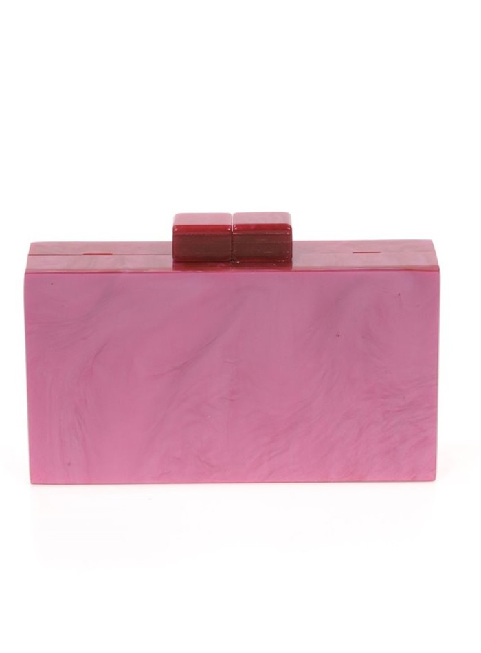 Bolso de fiesta nacarado fucsia