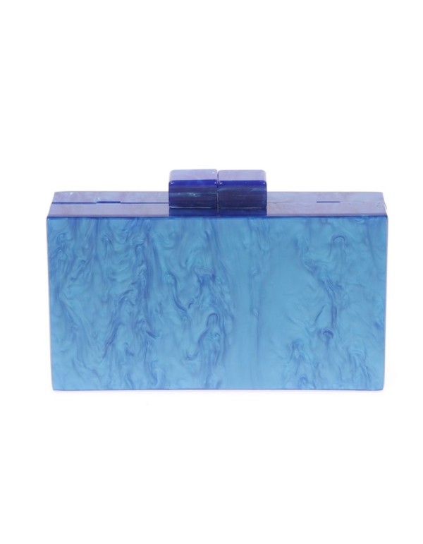 Pearly electric blue clutch bag-2 2