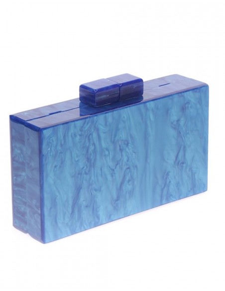 Bolso de fiesta nacarado azulón