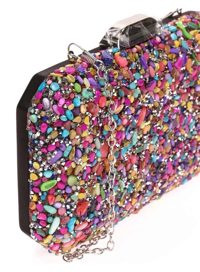 copy of Multicolor rhinestone clutch bag Lauren Lynn London Accessories - 3 