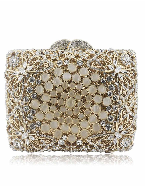 Jewellery clutch bag made with Swarovski crystals and butterflies Lauren Lynn London Accessories - 1 