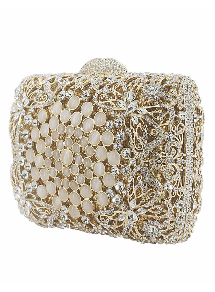 Jewellery clutch bag made with Swarovski crystals and butterflies Lauren Lynn London Accessories - 2 