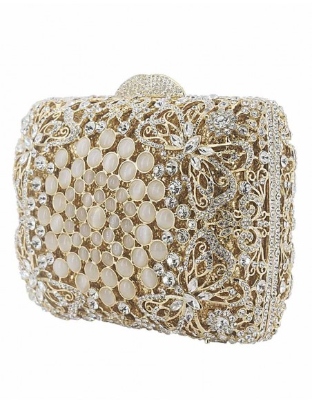 Jewellery clutch bag made with Swarovski crystals and butterflies Lauren Lynn London Accessories - 2 