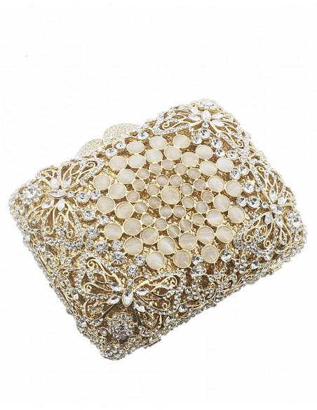 Jewellery clutch bag made with Swarovski crystals and butterflies Lauren Lynn London Accessories - 4 