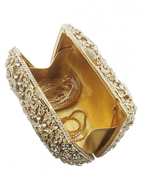 Jewellery clutch bag made with Swarovski crystals and butterflies Lauren Lynn London Accessories - 5 