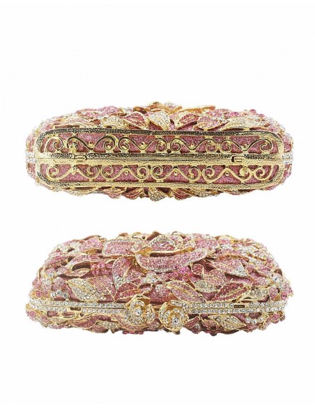 Bolso de fiesta joya con rosa de cristal Lauren Lynn London Accessories - 8 