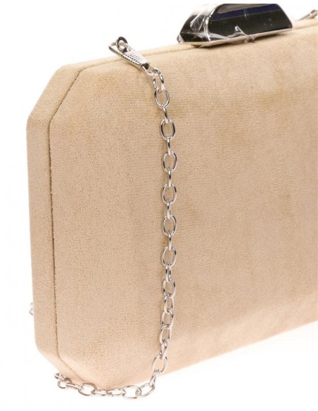 Bolso de antelina octogonal con cierre metalizado Lauren Lynn London Accessories - 6 