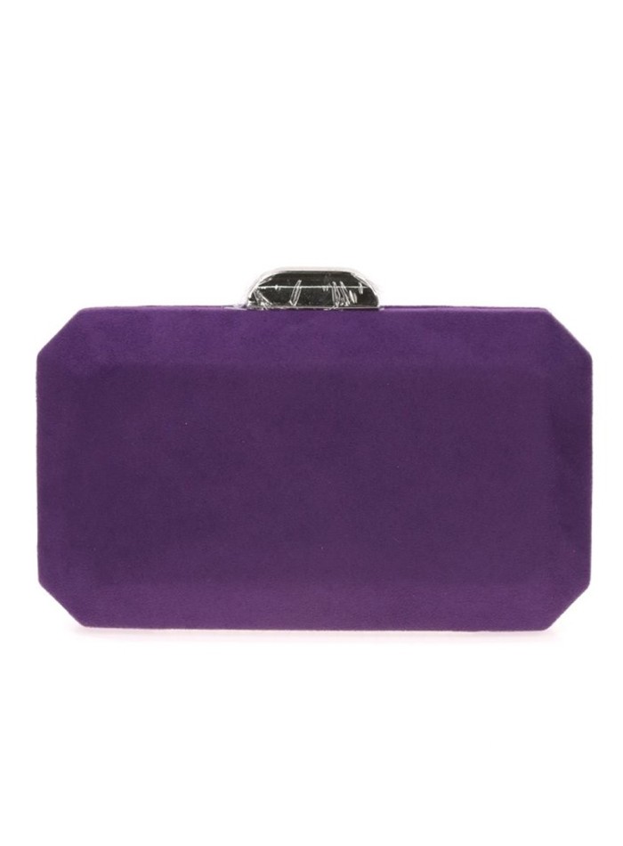 Bolso de antelina octogonal con cierre metalizado Lauren Lynn London Accessories - 10 