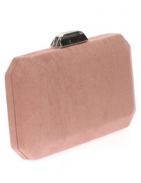 Bolso de antelina octogonal con cierre metalizado Lauren Lynn London Accessories - 21 