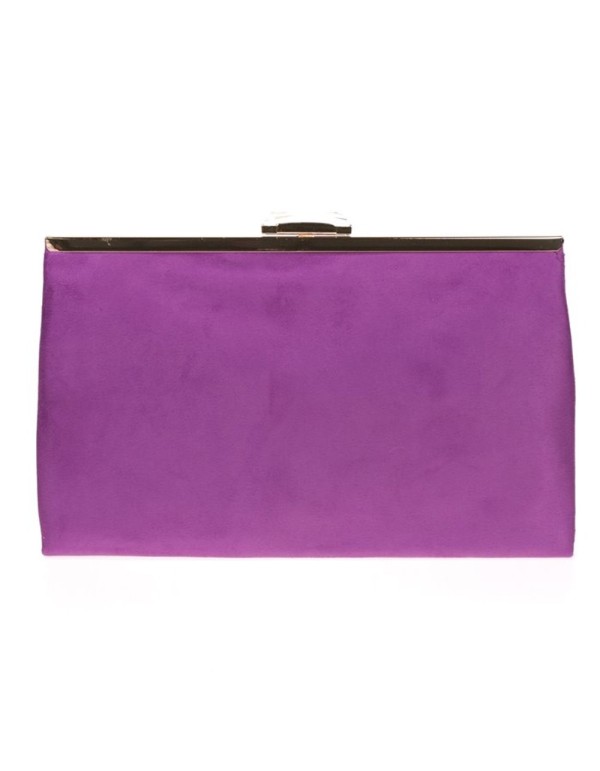 Cartera de fiesta antelina y cierre pedrería Lauren Lynn London Accessories - 14 2