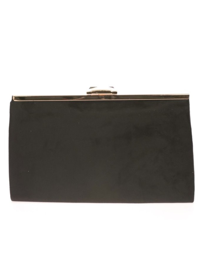 Suede party clutch with rhinestone fastening Lauren Lynn London Accessories - 22 