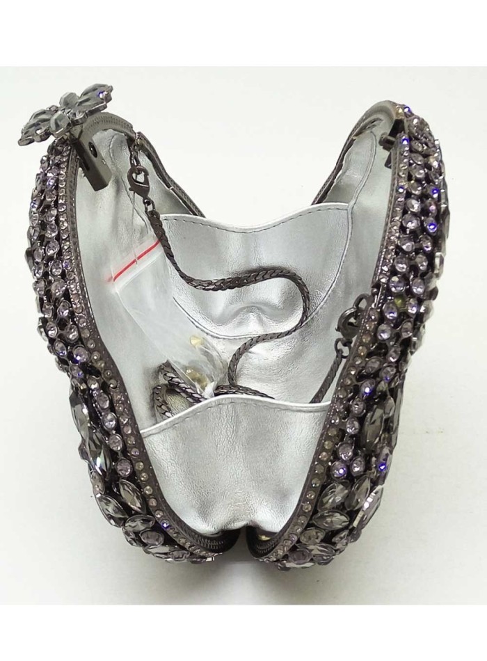 Jeweled clutch bag in the shape of an antique purse-3