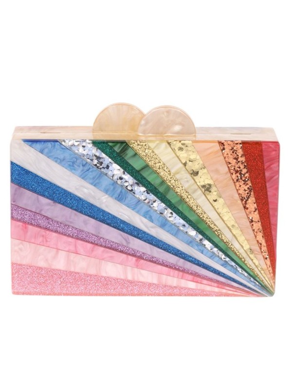 Pearly rainbow clutch bag 2