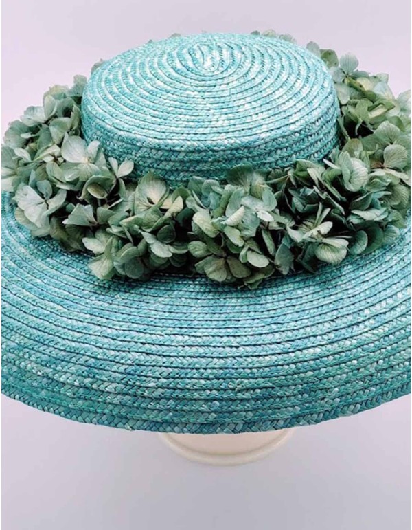 Pamela of natural straw and preserved flowers 2