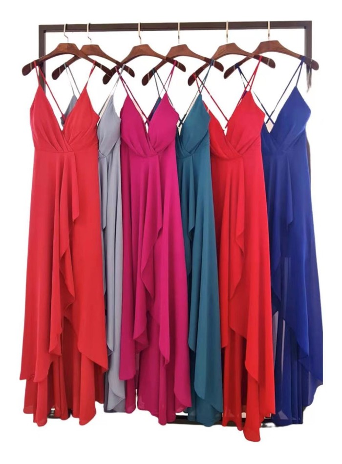 Vestido de fiesta largo con falda de volante Lauren Lynn London - 6 