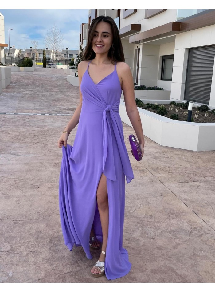 Vestido de fiesta largo con detalle de lazada Lauren Lynn London - 5 