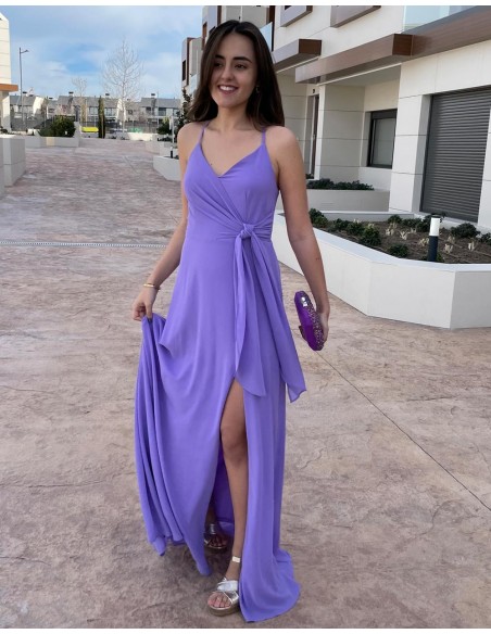 Vestido de fiesta largo con detalle de lazada Lauren Lynn London - 5 