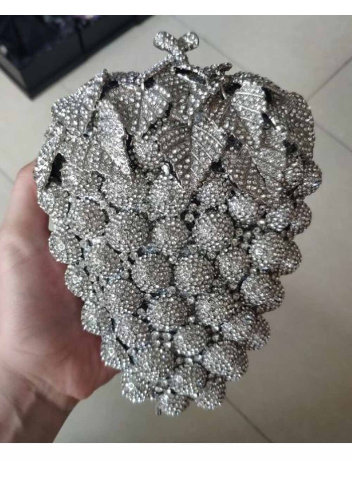 Jeweled handbag in the shape of a bunch of grapes Lauren Lynn London Accessories - 5 