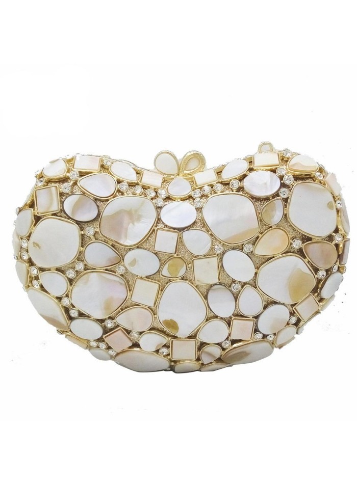 Bolso de mano joya con cristales y conchas naturales Lauren Lynn London Accessories - 1 