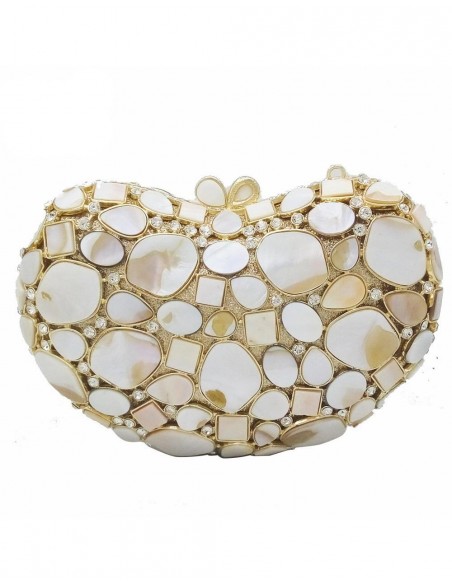 Jewellery handbag with crystals and natural shells Lauren Lynn London Accessories - 1 