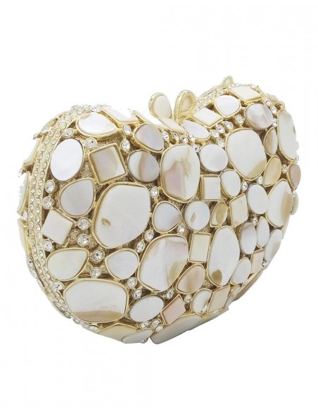 Jewellery handbag with crystals and natural shells Lauren Lynn London Accessories - 2 