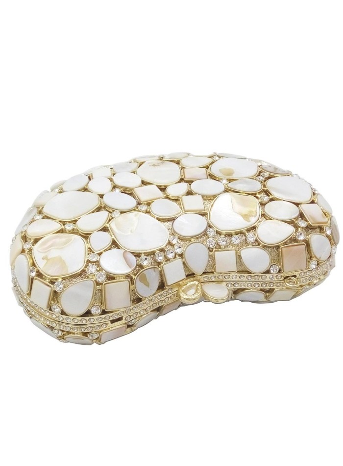 Bolso de mano joya con cristales y conchas naturales Lauren Lynn London Accessories - 3 