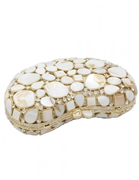 Jewellery handbag with crystals and natural shells Lauren Lynn London Accessories - 3 