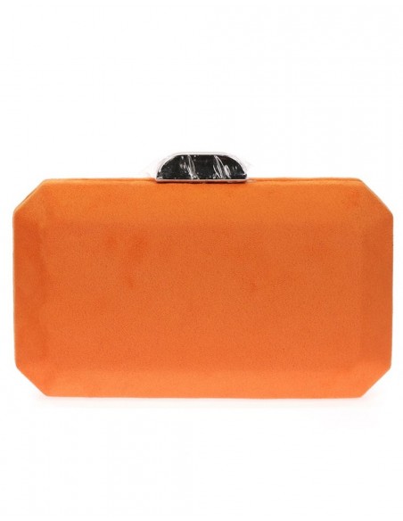 Suede octogonal clutch bag with metallic clasp Lauren Lynn London Accessories - 35 