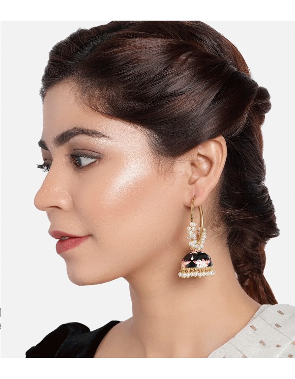 handmade hoops with pearls and Chandbali 2