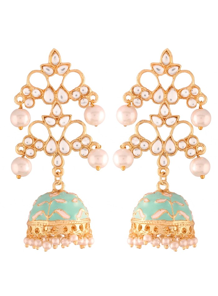 Boucle d'oreilles indienne longue avec perles...