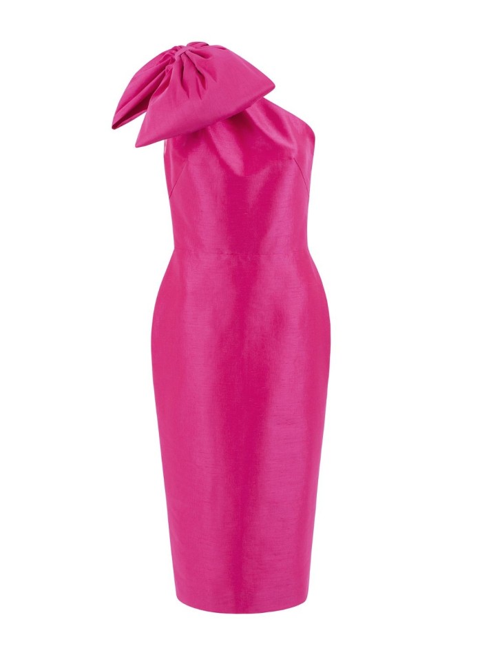 Asymmetrical neckline party dress with lacing