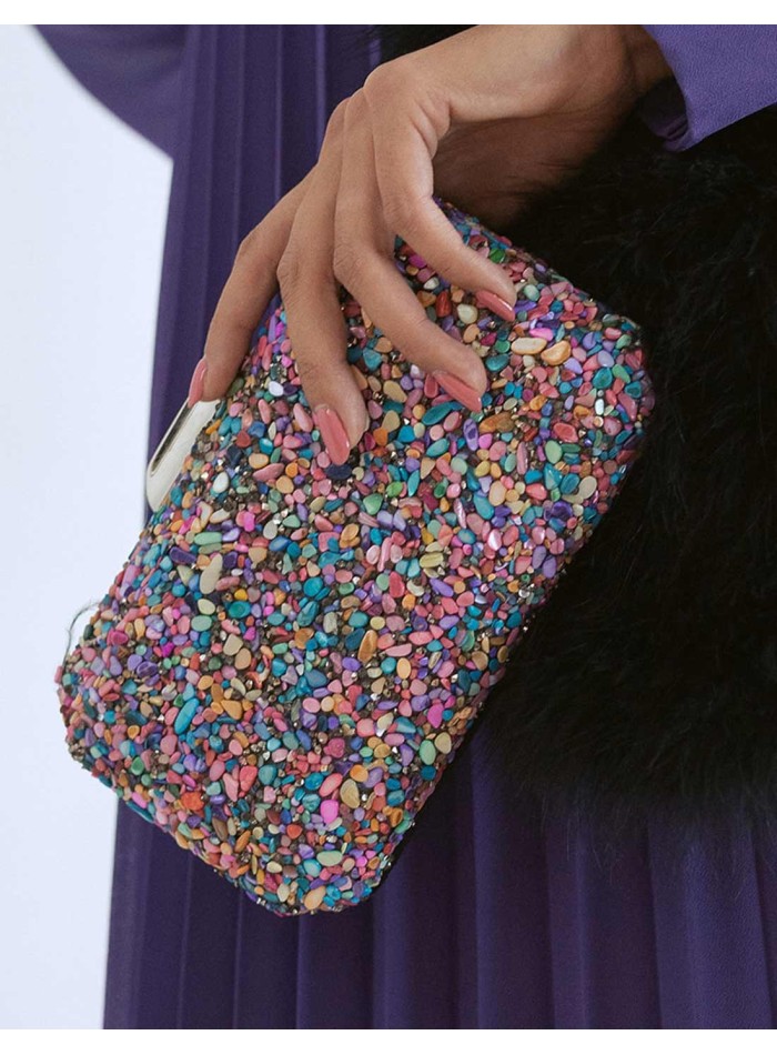 Rhinestone clutch bag