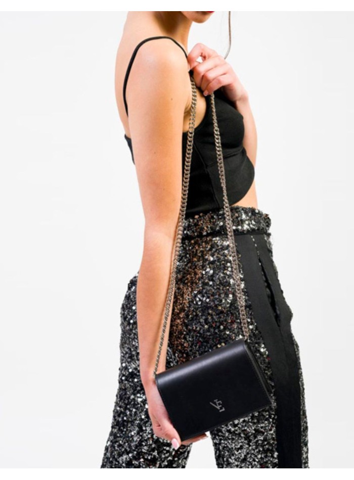 Mini bolso de fiesta con cadena metálica larga-5