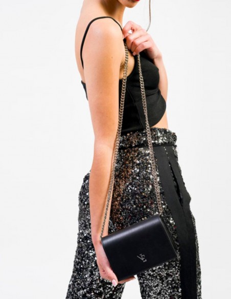 Mini bolso de fiesta con cadena metálica larga-5