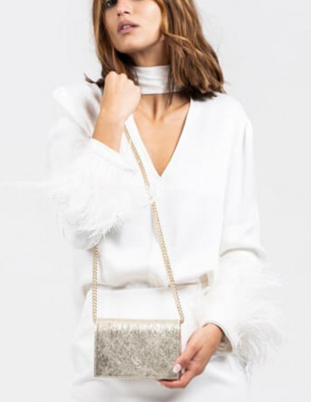 Mini bolso de fiesta con cadena metálica larga-9