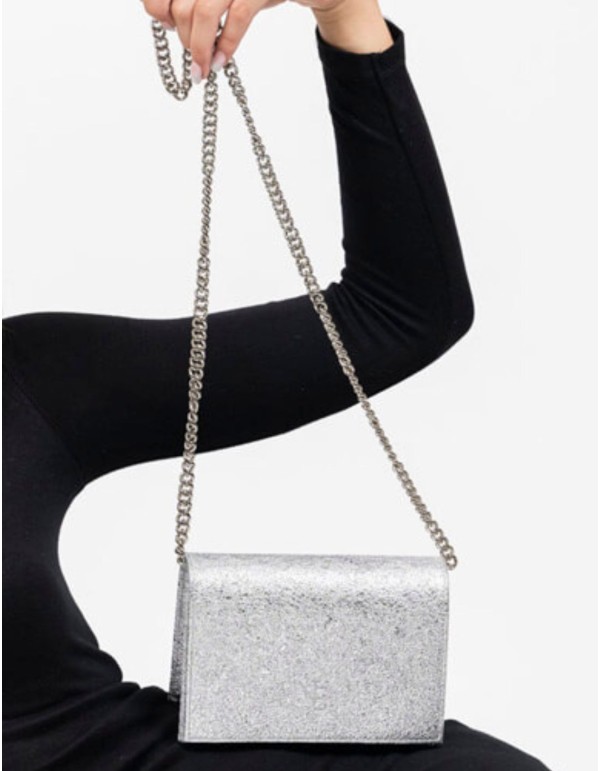 Mini bolso de fiesta con cadena metálica larga-2