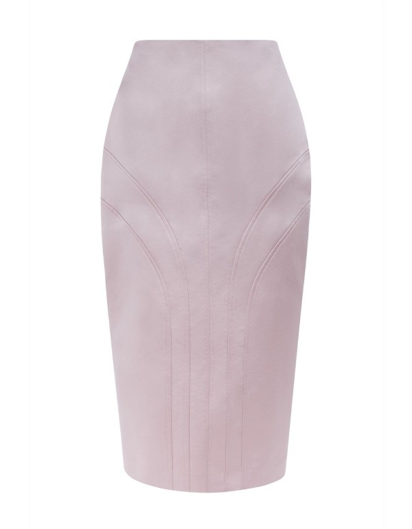 Satin structured midi party skirt 2
