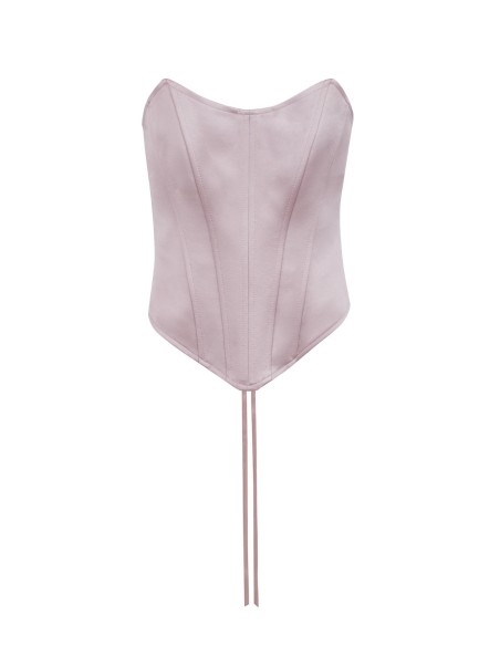 Powdery pink party top with sweetheart bodice