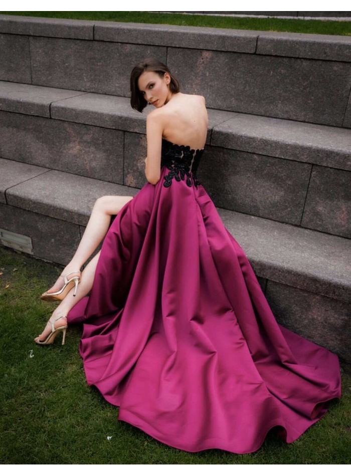 Robe longue de fête avec Top brodé de perles et...