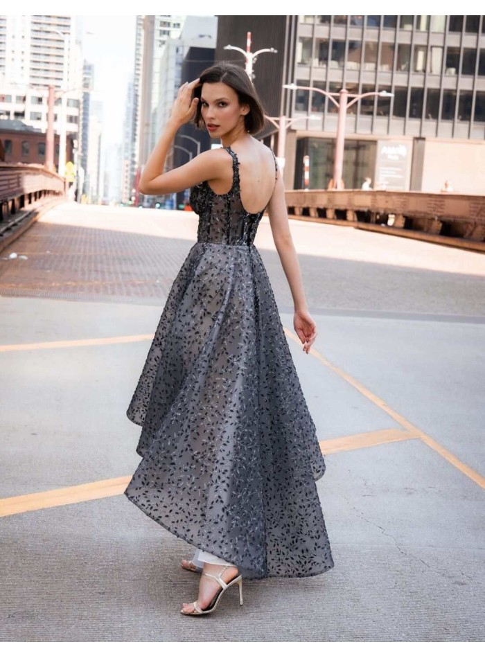 Robe de soirée midi avec corsage et jupe...