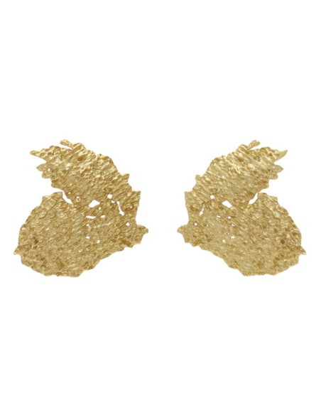 Boucles d'oreilles de fête en or avec relief