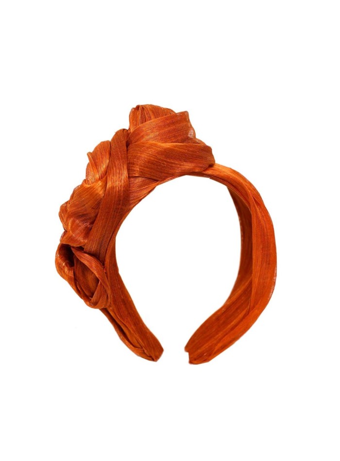 Crinkled headband with silk sinamay - various...