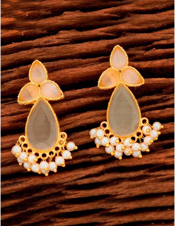 Boucle d'oreilles de fête avec des pierres naturelles et... 2