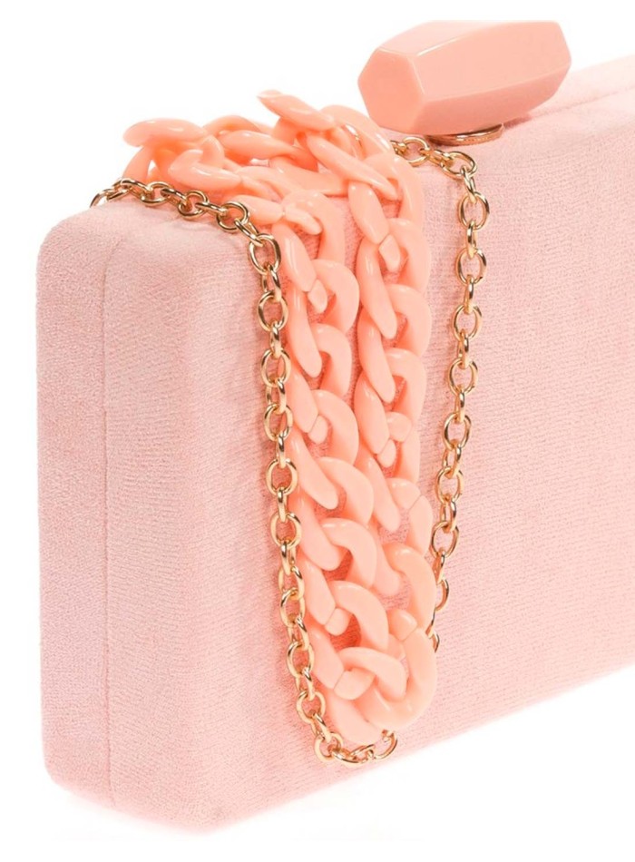 Bolso de fiesta de antelina con opción de doble...