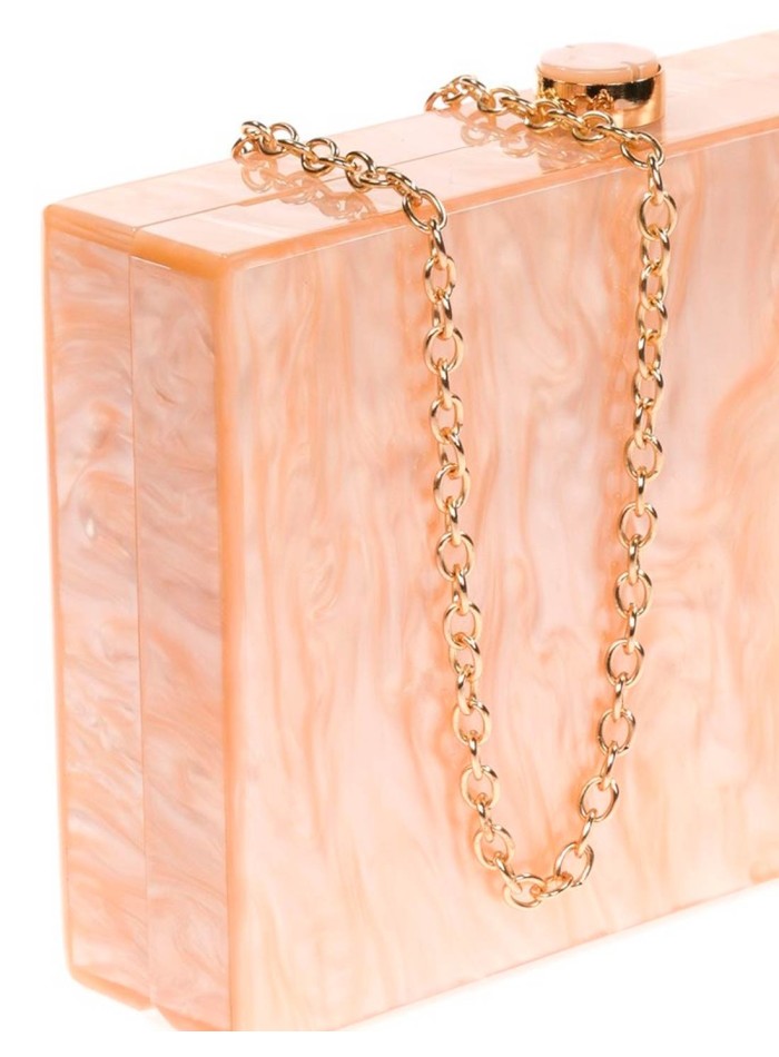 Bolso de fiesta nacarado con detalle frontal en...