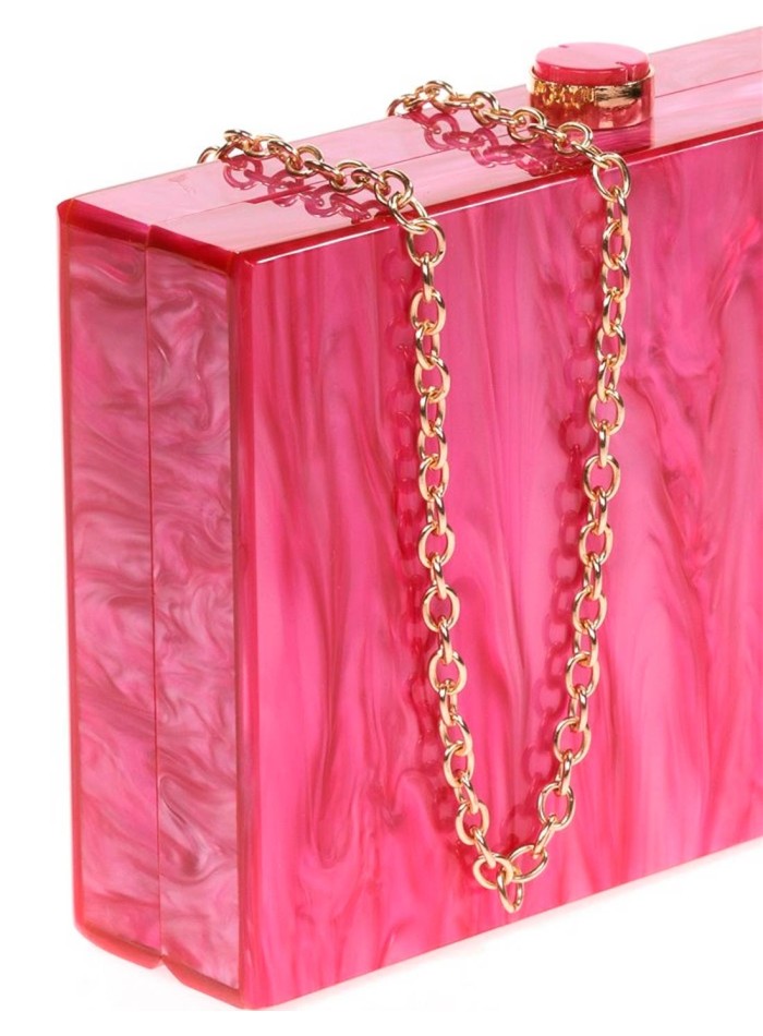 Pearly evening clutch bag with layered front...