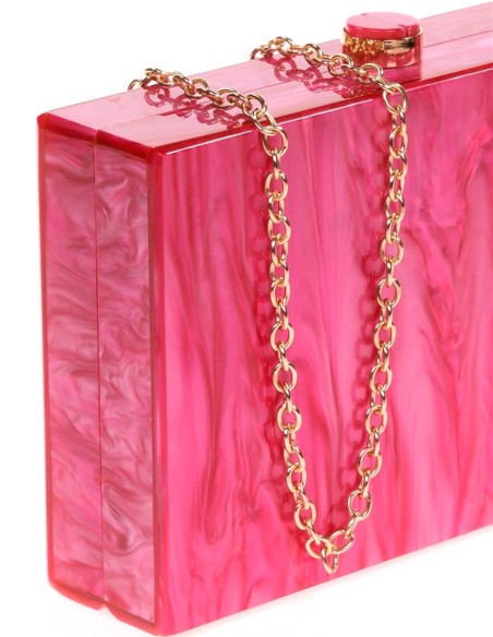 Bolso de fiesta nacarado con detalle frontal en capas