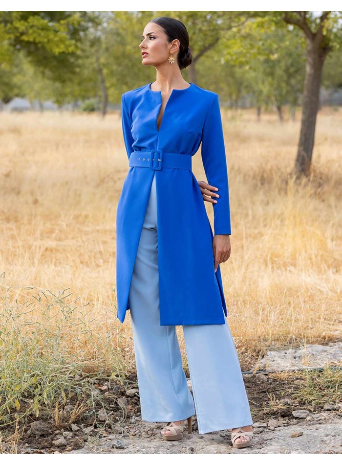 Party outfit of frock coat and bell-bottom pants