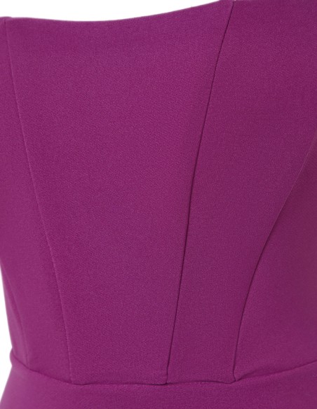 Cocktail dress with bodice bodice and small sleeves fabric